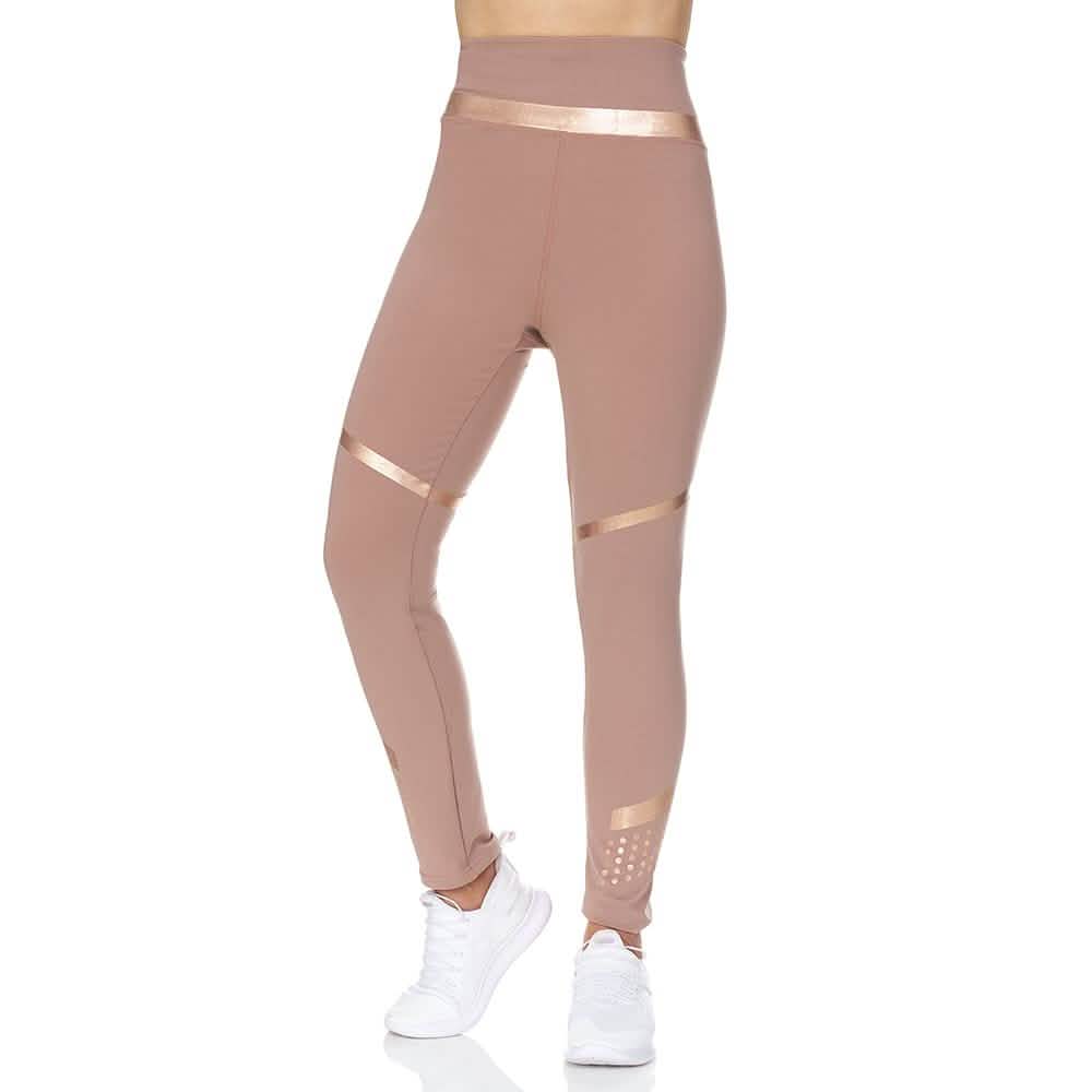 Women's High Waist Active Full Length Leggings With Rubber Print Detail DailySale