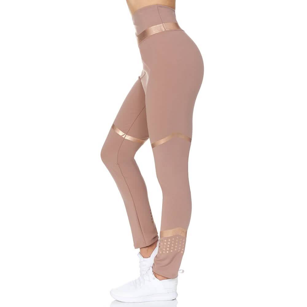 Women's High Waist Active Full Length Leggings With Rubber Print Detail DailySale