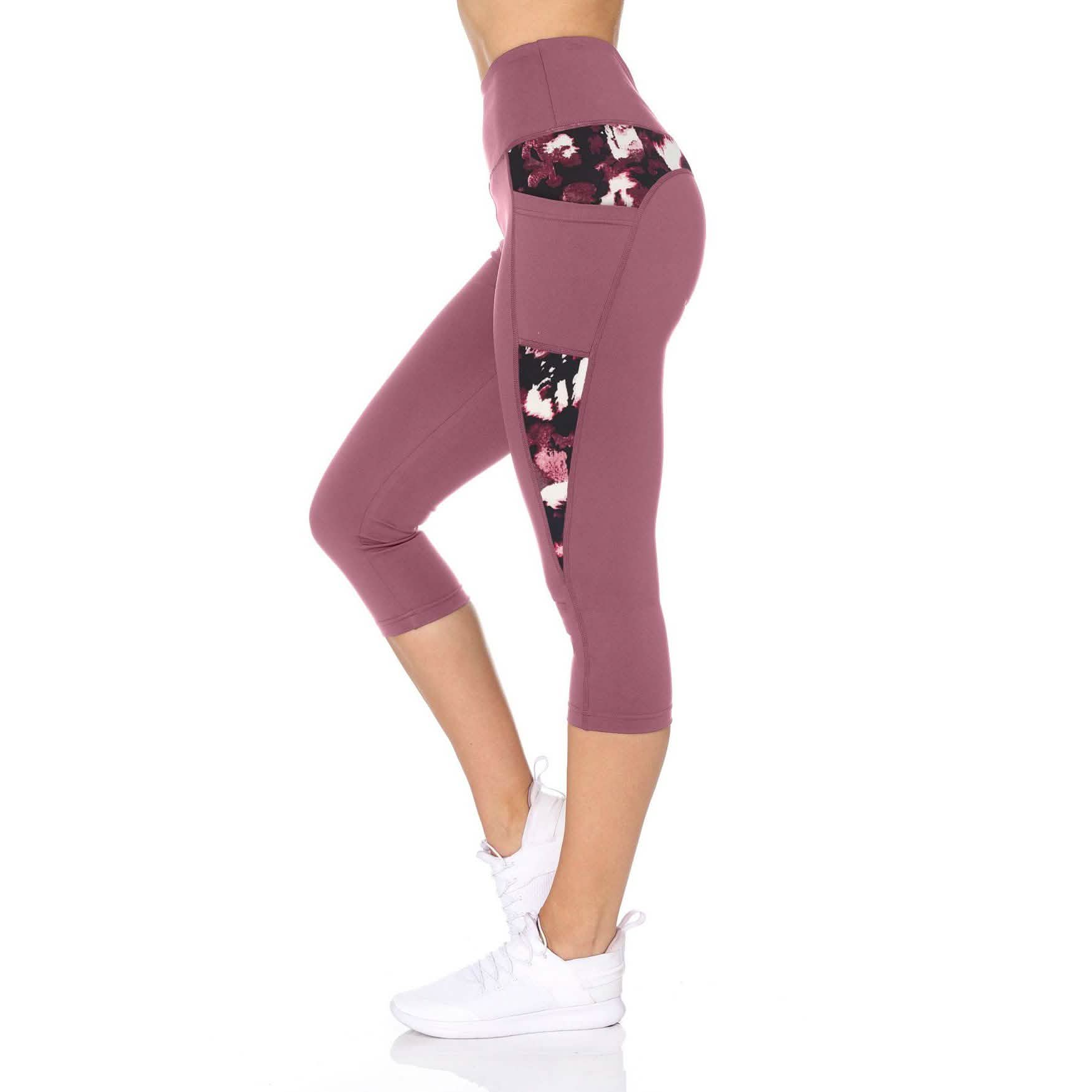 Women's High Waist Capri With Floral Print & Pockets DailySale