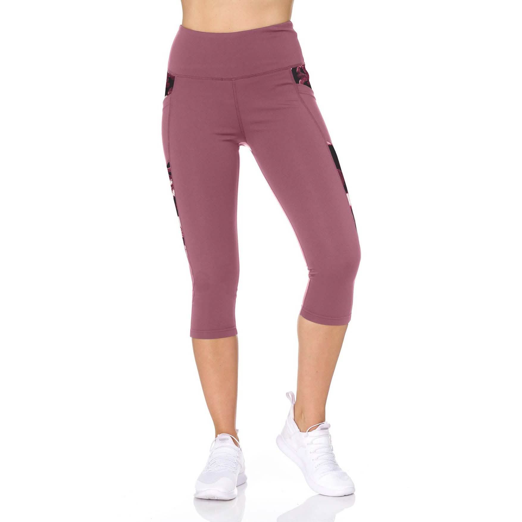 Women's High Waist Capri With Floral Print & Pockets DailySale