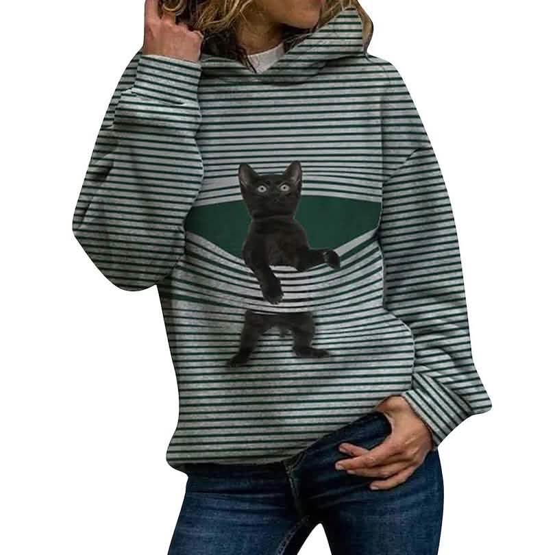 Women's Hoodie Pullover Cat Graphic Casual Daily Basic Hoodies Sweatshirts DailySale