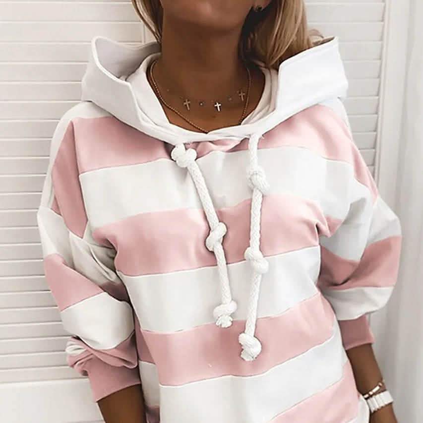 Women's Hoodie Pullover Striped Daily Basic Casual Hoodies DailySale