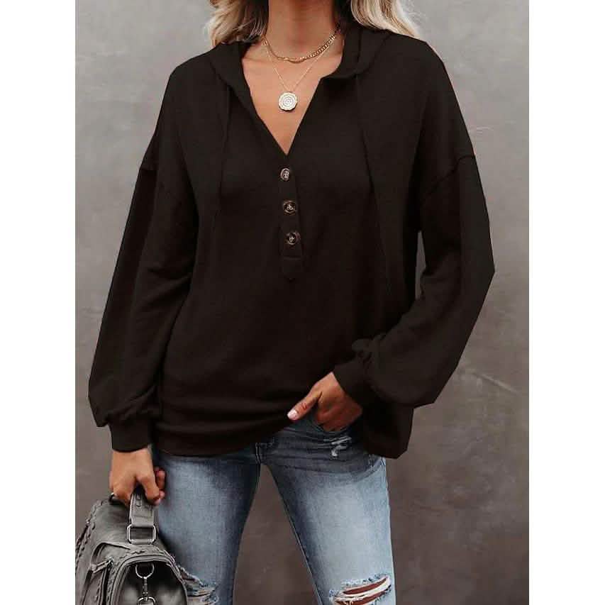 Women's Hoodie Sweatshirt Solid Color DailySale