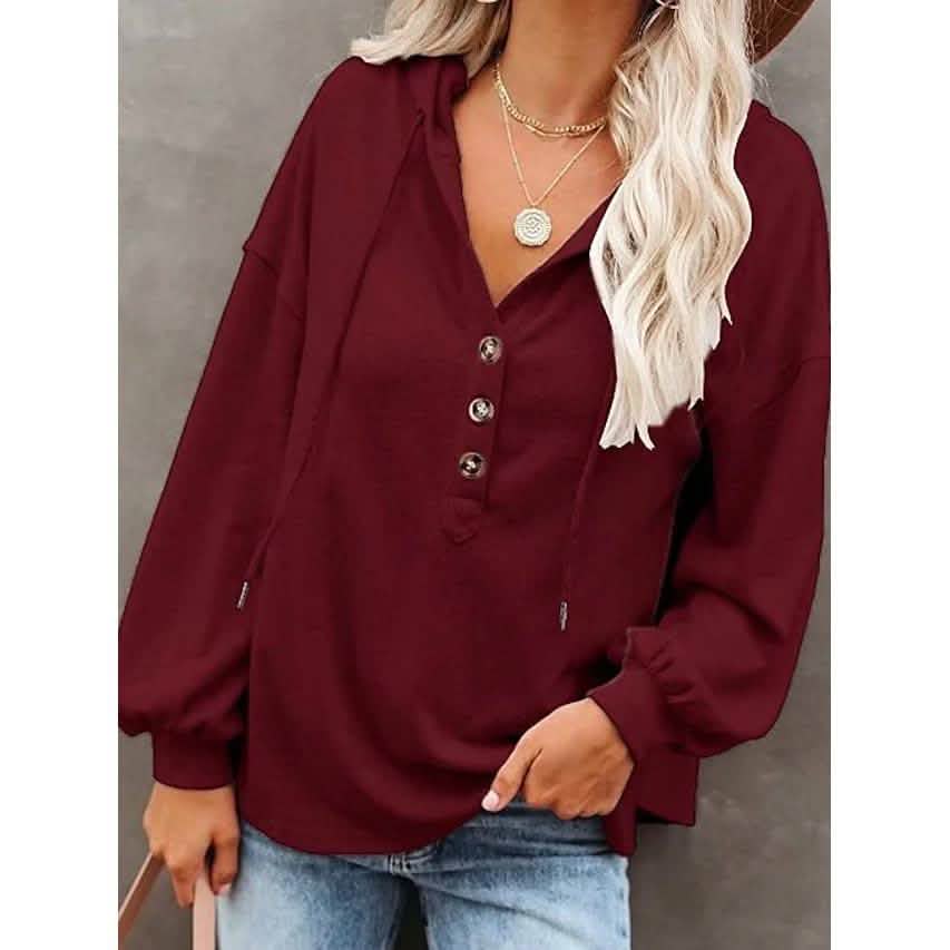 Women's Hoodie Sweatshirt Solid Color DailySale