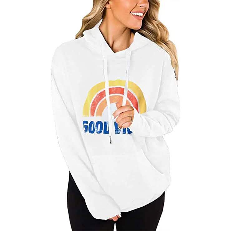 Women's Long Sleeve Casual Graphic Tee Hoodies DailySale