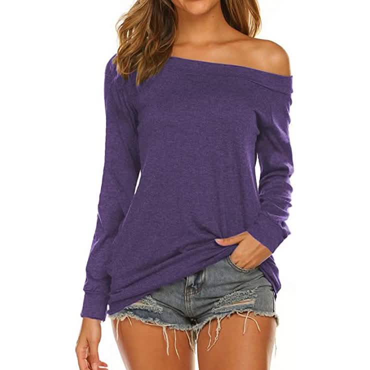Women's Long Sleeve Off Shoulder Top DailySale
