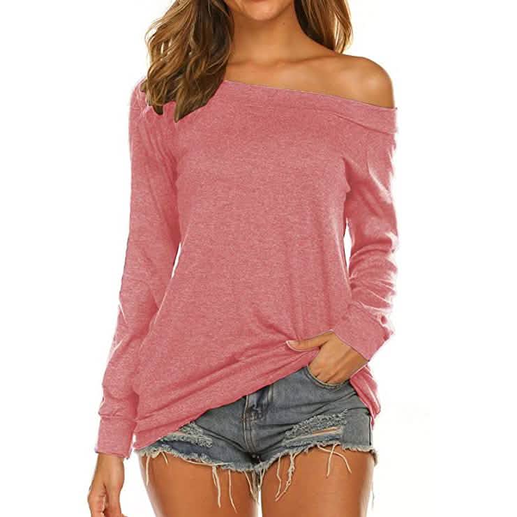Women's Long Sleeve Off Shoulder Top DailySale