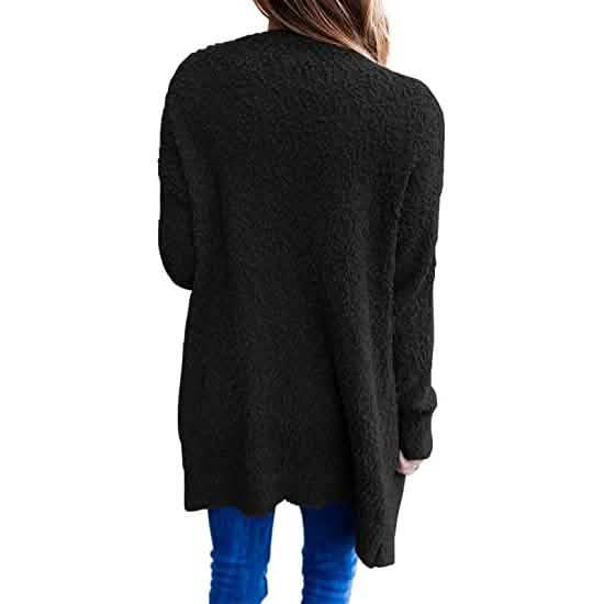 Women's Long Sleeve Soft Chunky Knit Sweater Coat DailySale