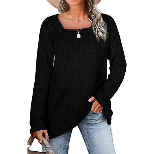 Women's Long Sleeve V Neck Sweater Tops DailySale