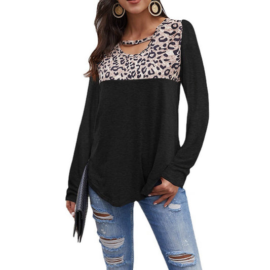 Womens Loose Tops Long Sleeve Tunic Color Block Casual Shirts DailySale