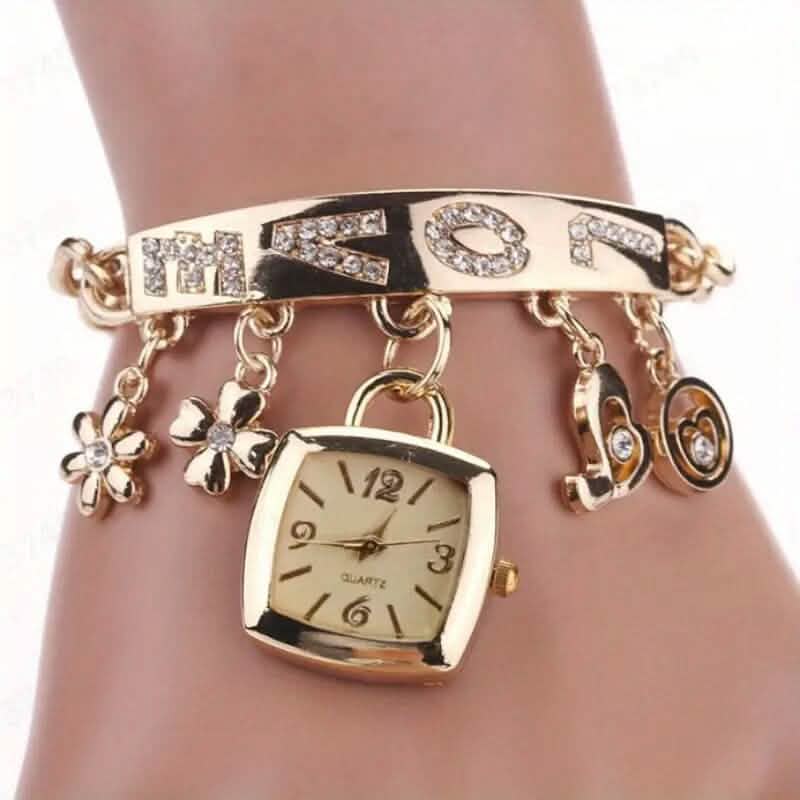 Women's Love Alphabet Bracelet Alloy Quartz Watch DailySale