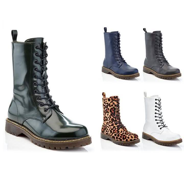 Women's Mid-Calf Classic Marten-Style Combat Boots - Assorted Styles DailySale