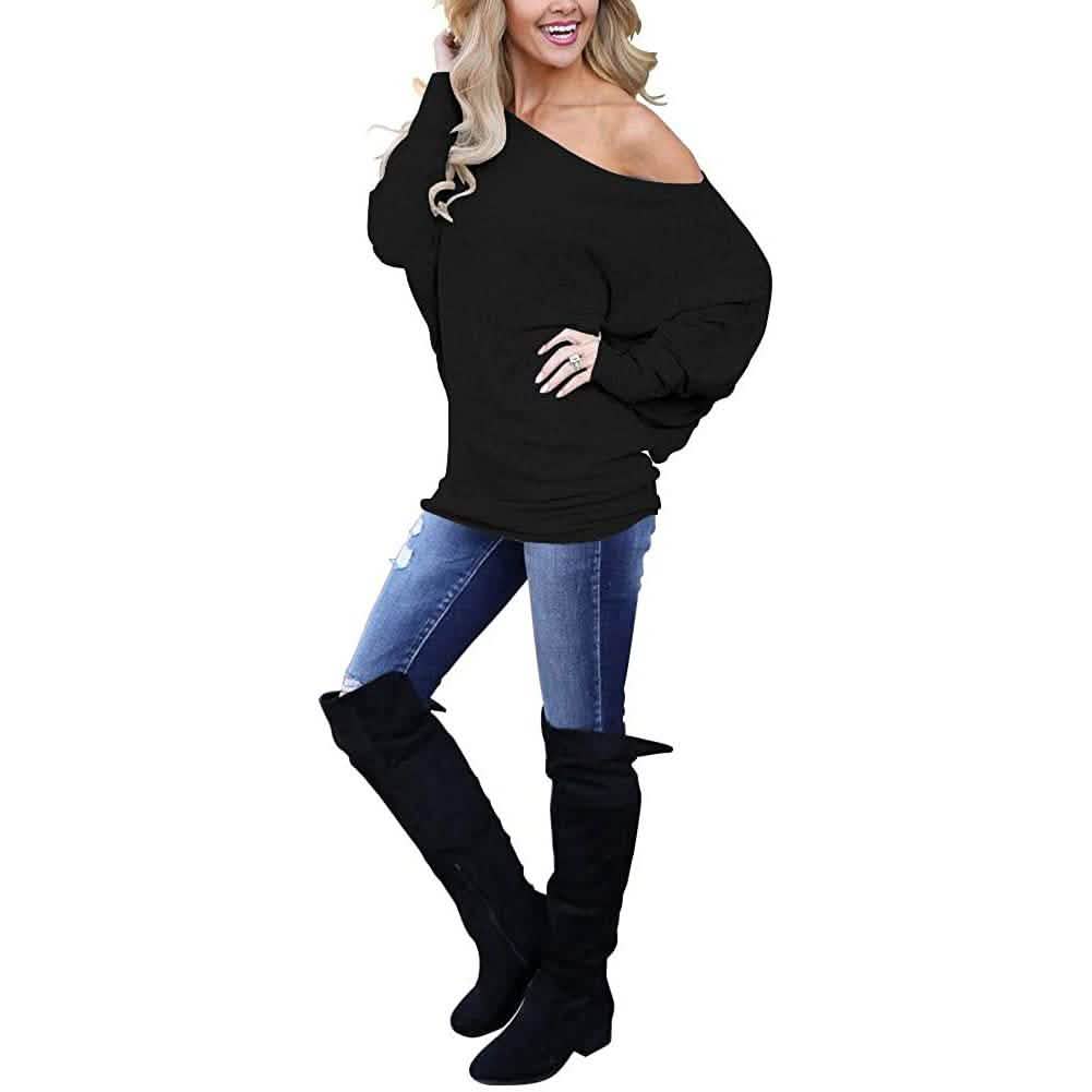 Women's Off-Shoulder Long-Sleeved Top DailySale