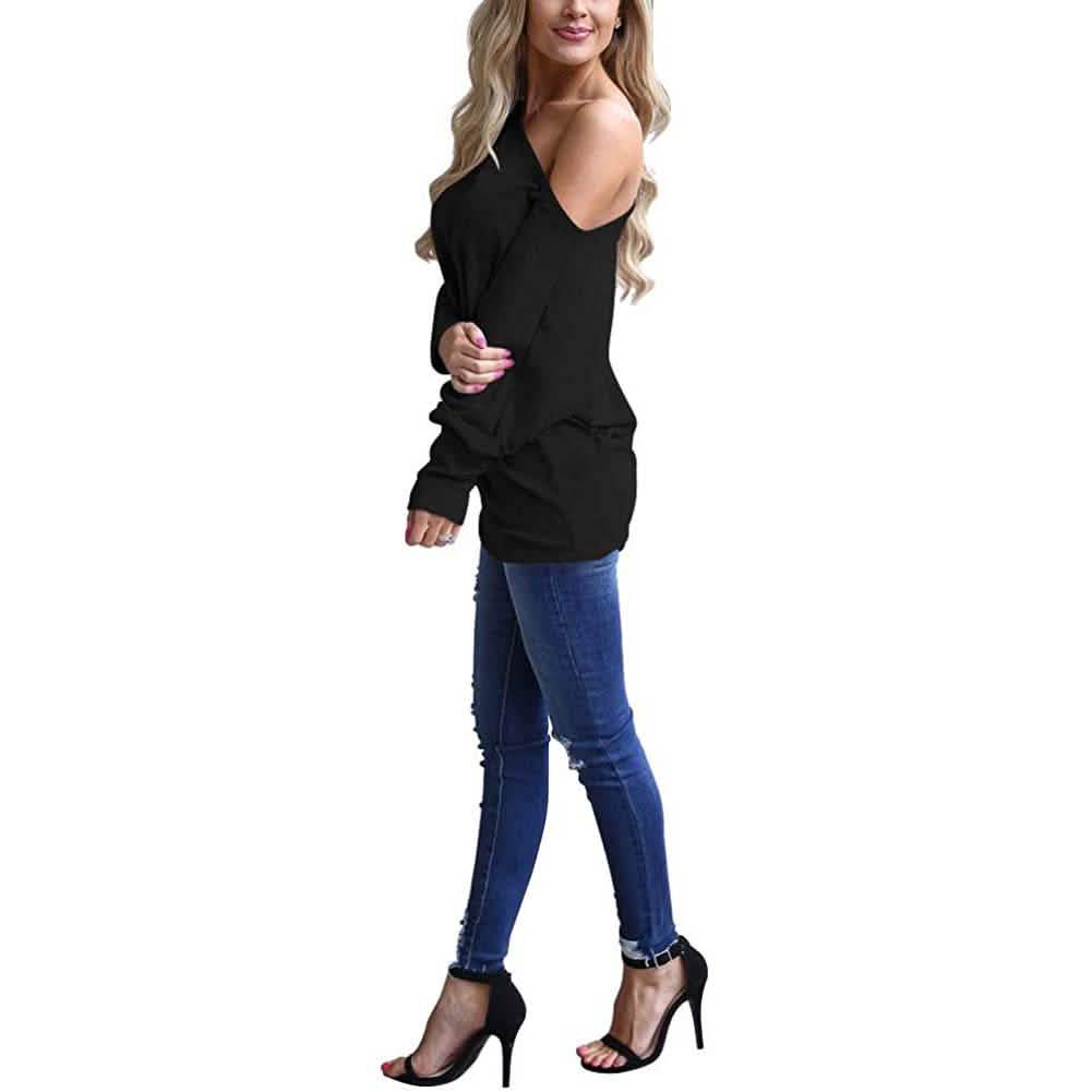Women's Off-Shoulder Long-Sleeved Top DailySale