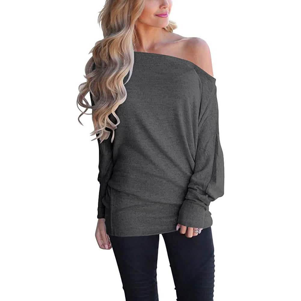 Women's Off-Shoulder Long-Sleeved Top DailySale