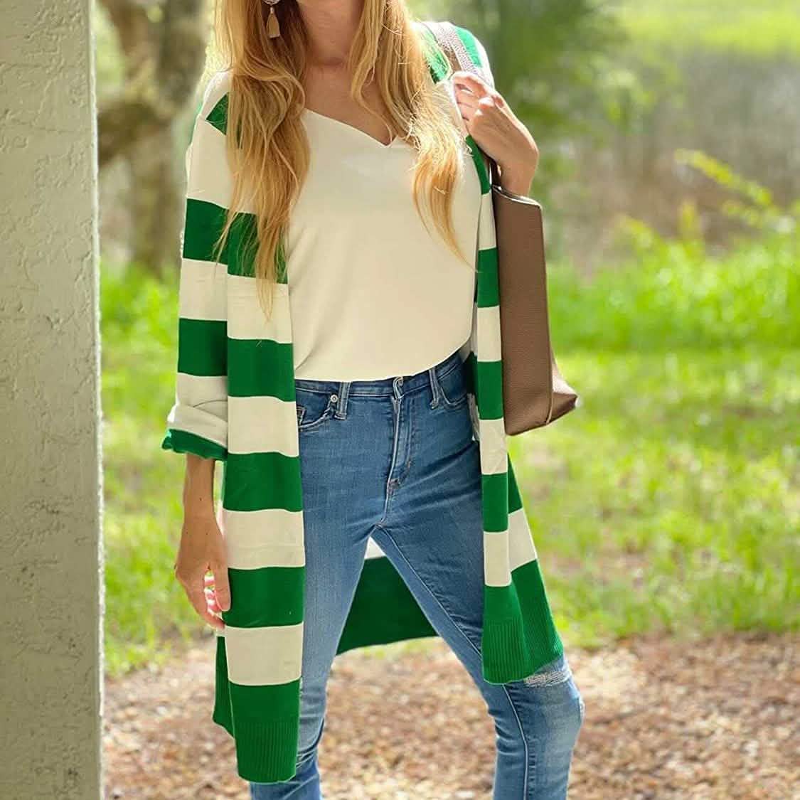 Women’s Open Front Long Cardigan Long Sleeves Lightweight Knit Fall Sweater DailySale