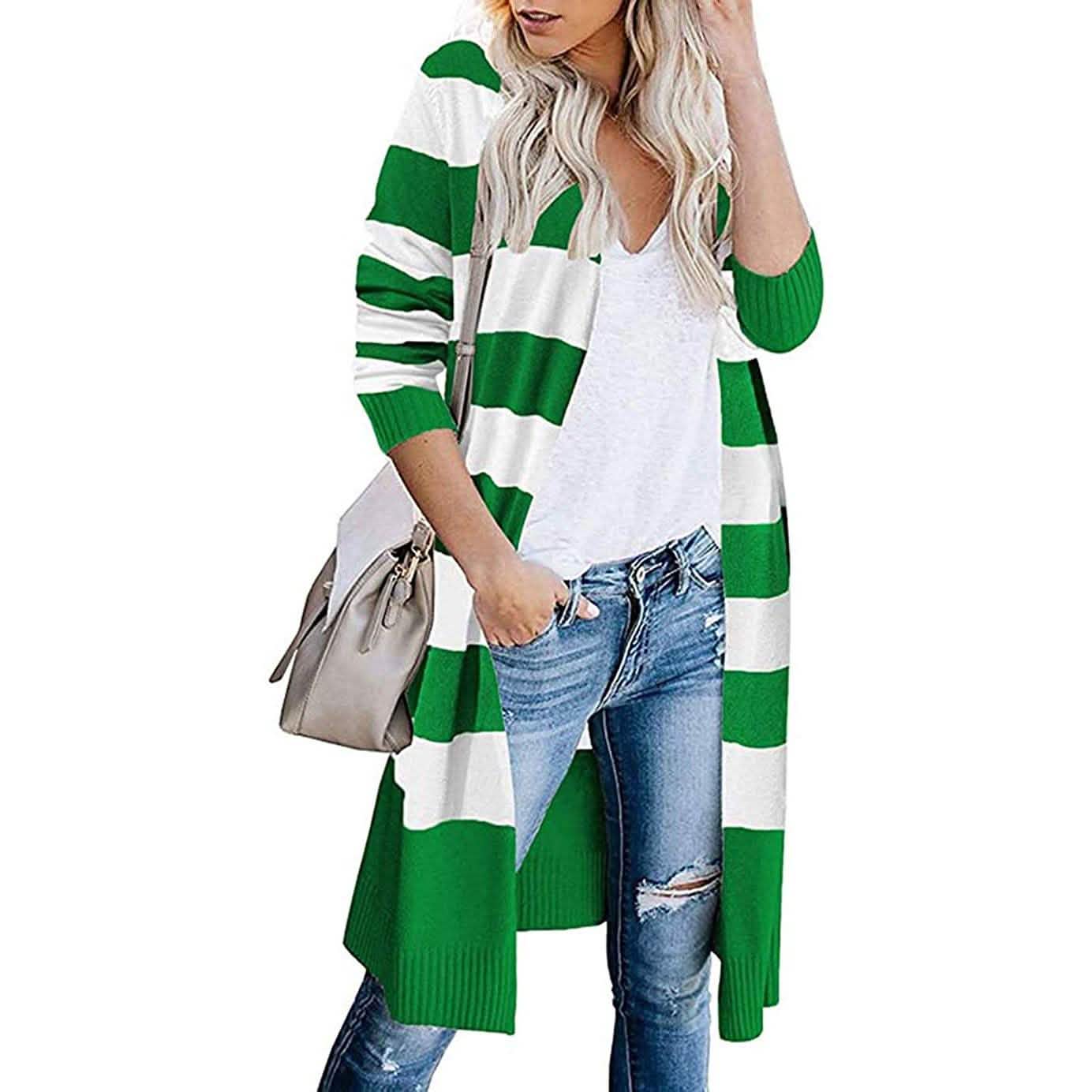Women’s Open Front Long Cardigan Long Sleeves Lightweight Knit Fall Sweater DailySale
