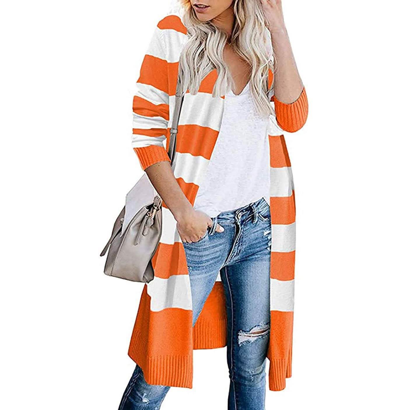Women’s Open Front Long Cardigan Long Sleeves Lightweight Knit Fall Sweater DailySale