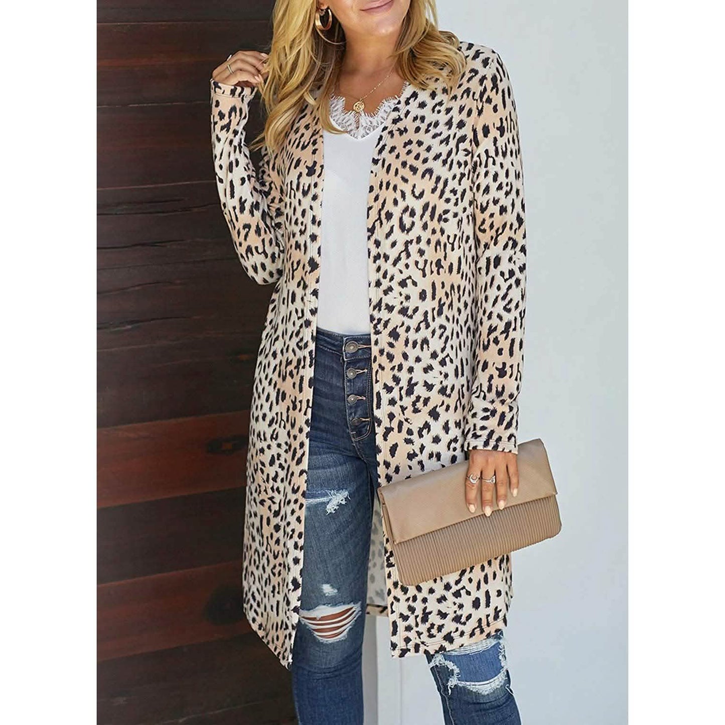 Women's  Open Front Printed Cardigans Sweaters Thin Coats Jackets Outerwear DailySale
