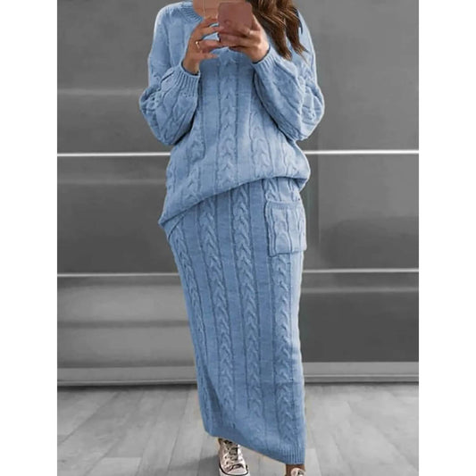 Women's Pocket Knitted Patchwork Solid Casual Long Sleeve Loose Sweater DailySale