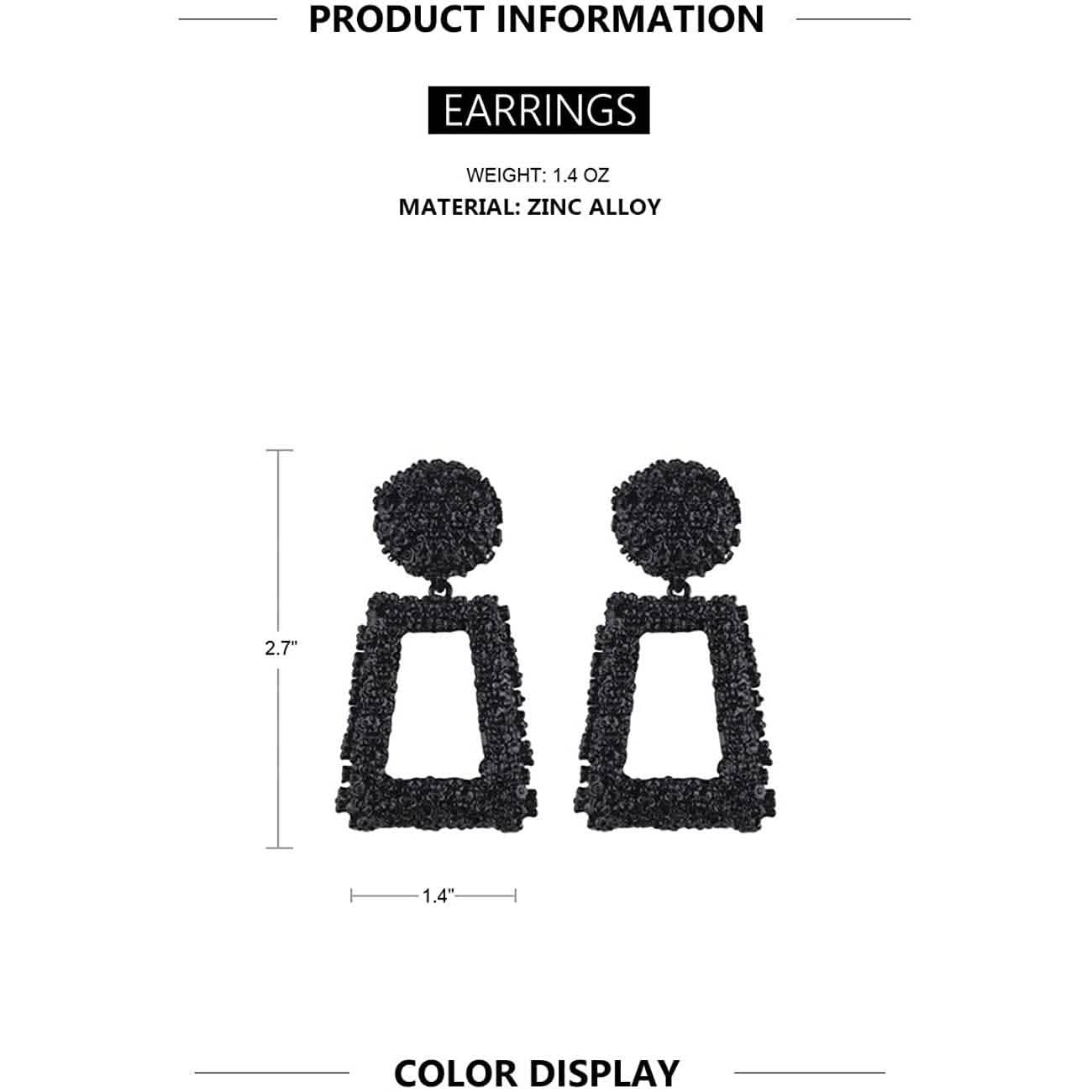 Women's Rectangular Geometric Drop Earrings DailySale