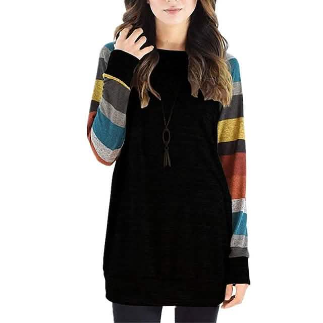 Women's Ribbed Knit Long Sleeve Lightweight Tunic Top DailySale