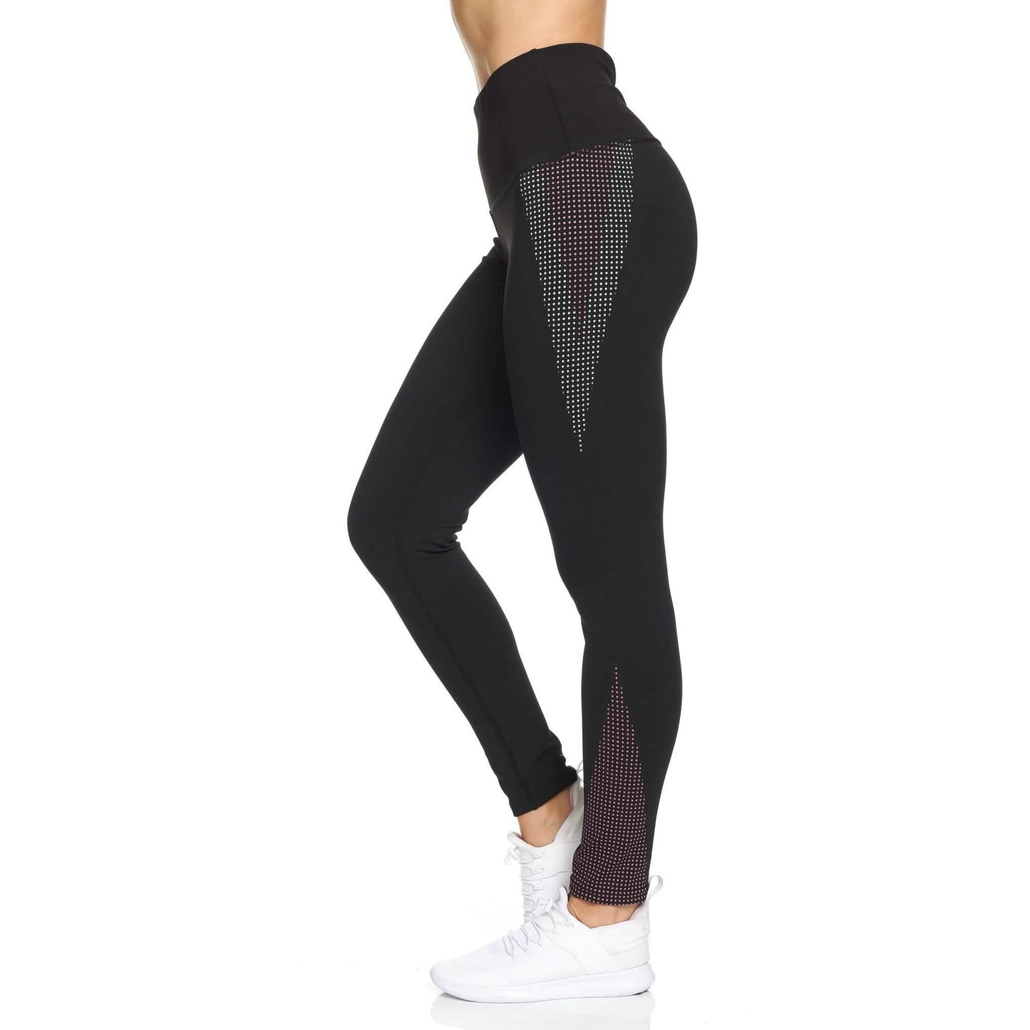 Women's Rubber Dotted High Waist Full Length Legging DailySale