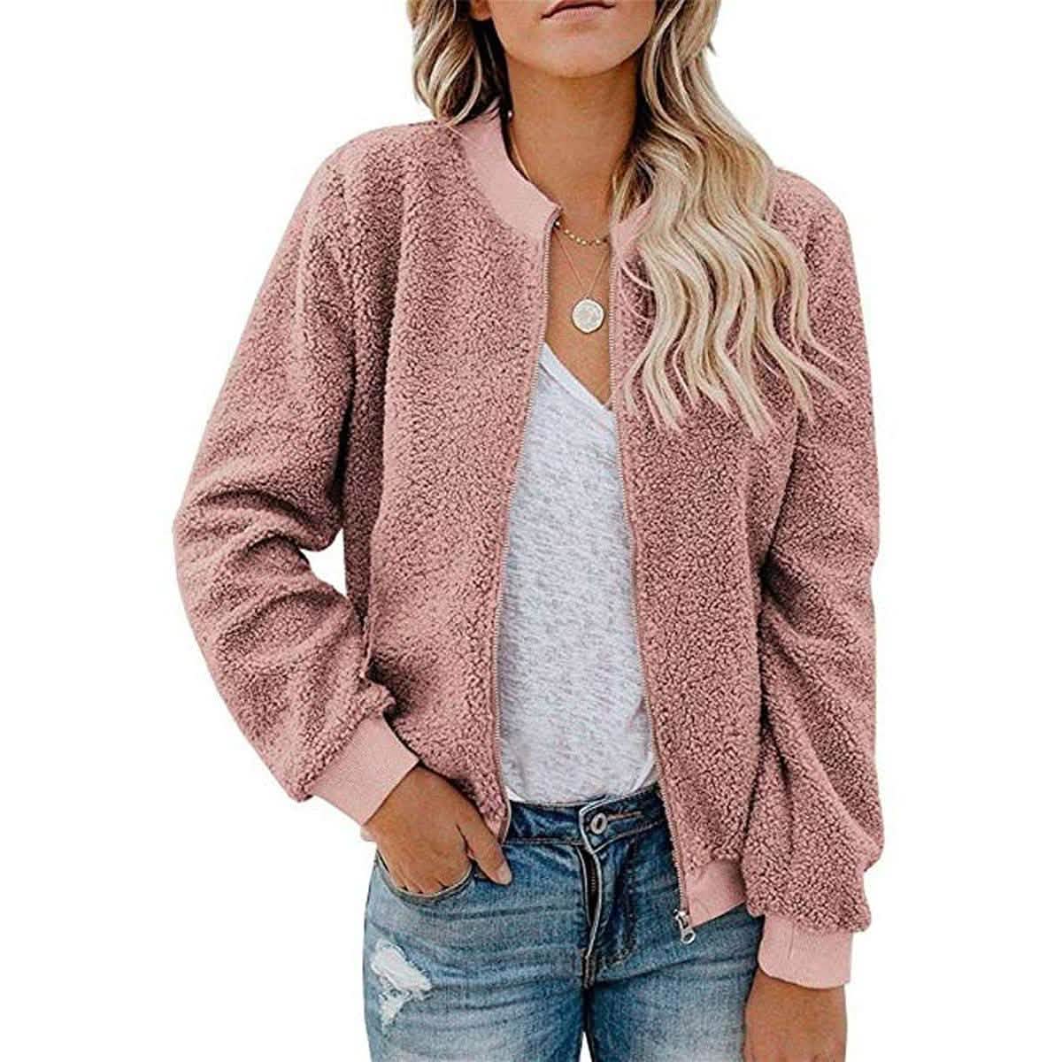 Women's Sherpa Fleece Jacket DailySale
