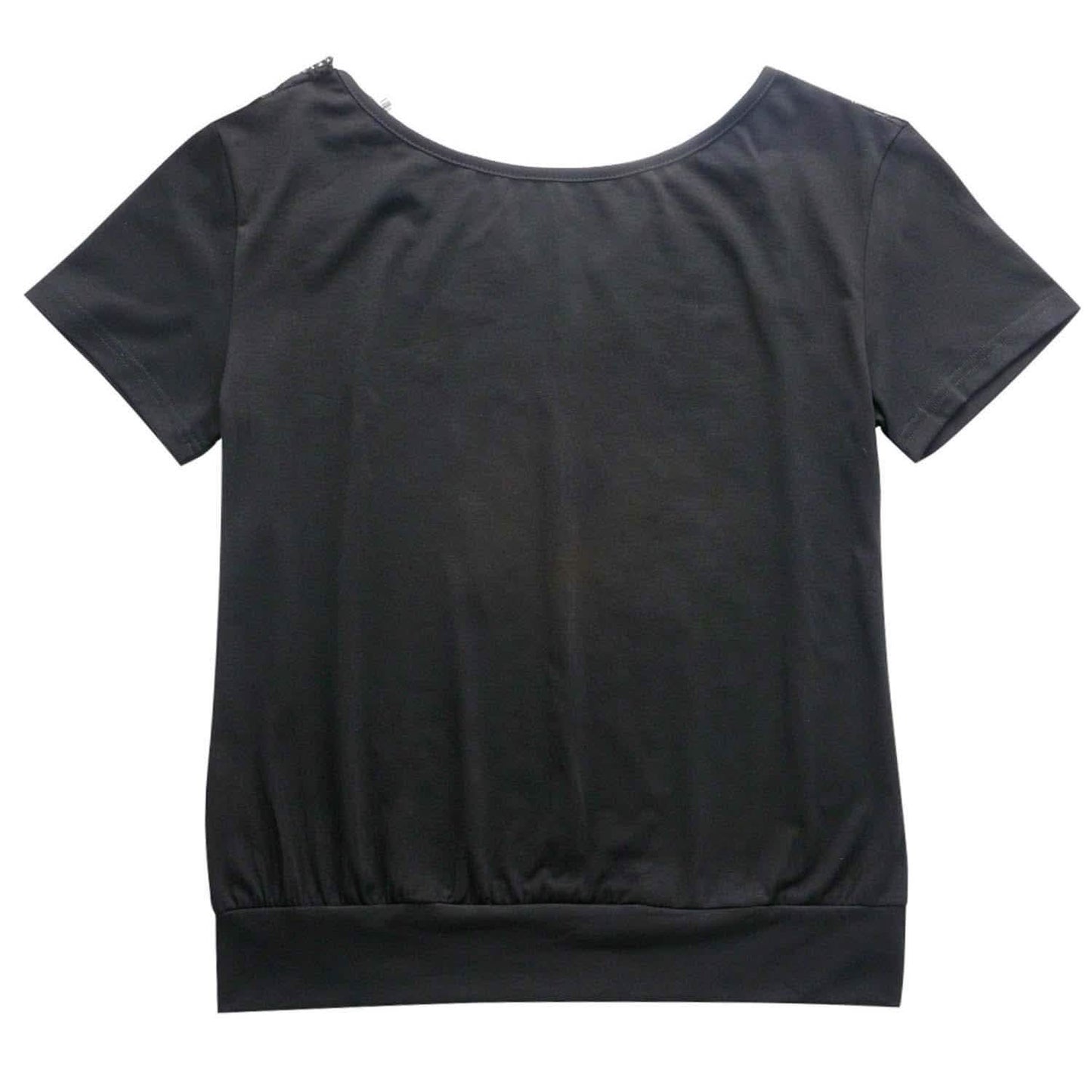 Women's Short Sleeve Back Lace Top Blouse DailySale
