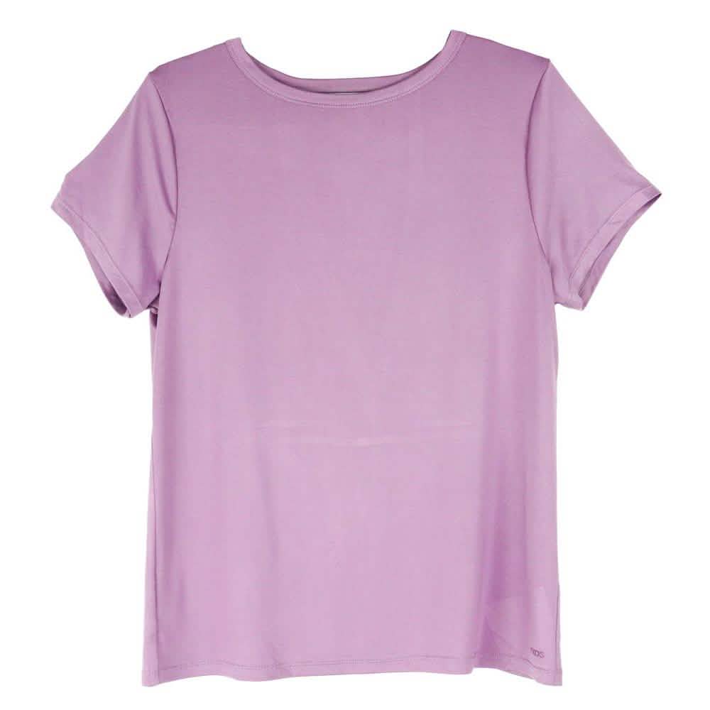 Women's Short Sleeve Criss Cross Open Back Solid T-Shirt Blouse DailySale