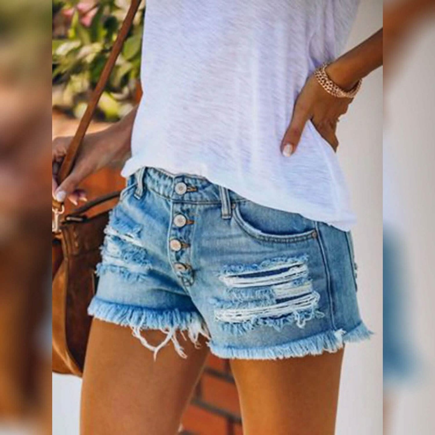 Women's Shorts Hot Pants Distressed Jeans Denim DailySale