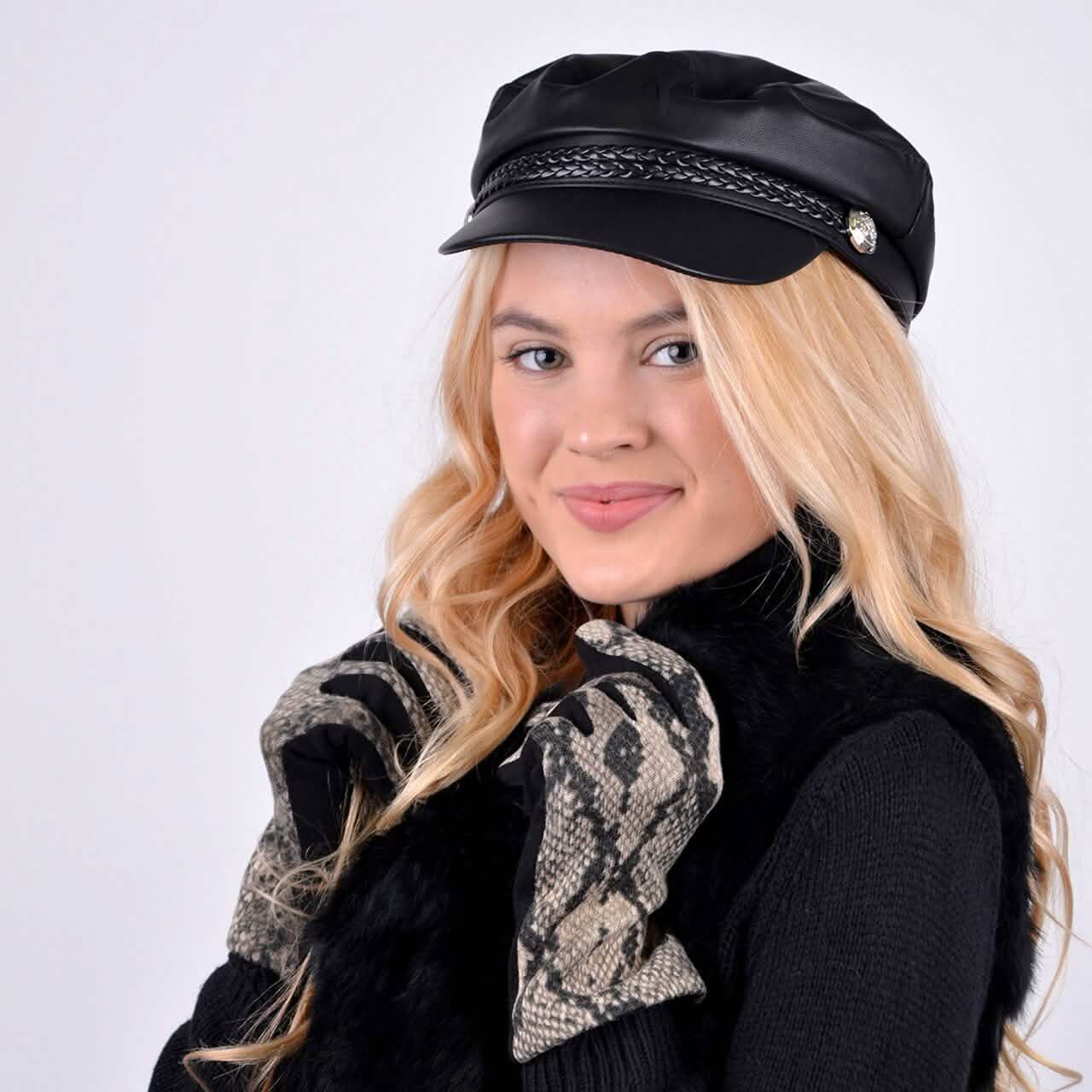 Women's Snakeskin Print Winter Touch Screen Gloves DailySale