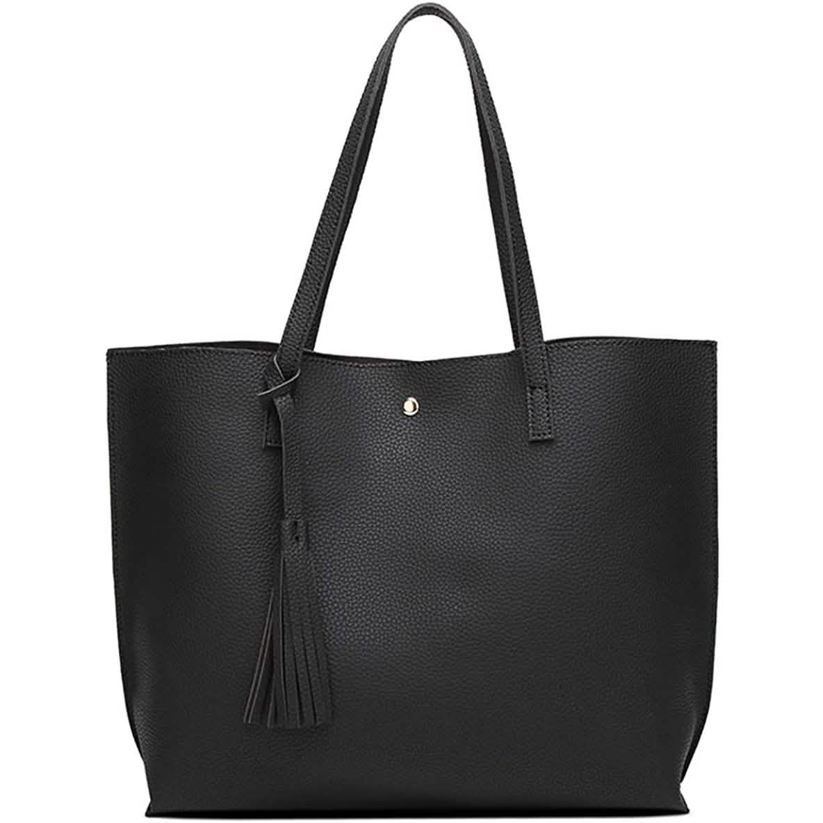 Women's Soft Faux Leather Tote Shoulder Bag DailySale