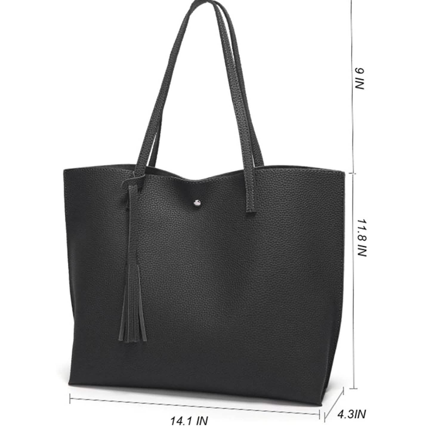 Women's Soft Faux Leather Tote Shoulder Bag DailySale