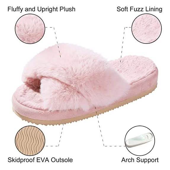 Women's Soft Plush Lightweight House Slippers DailySale