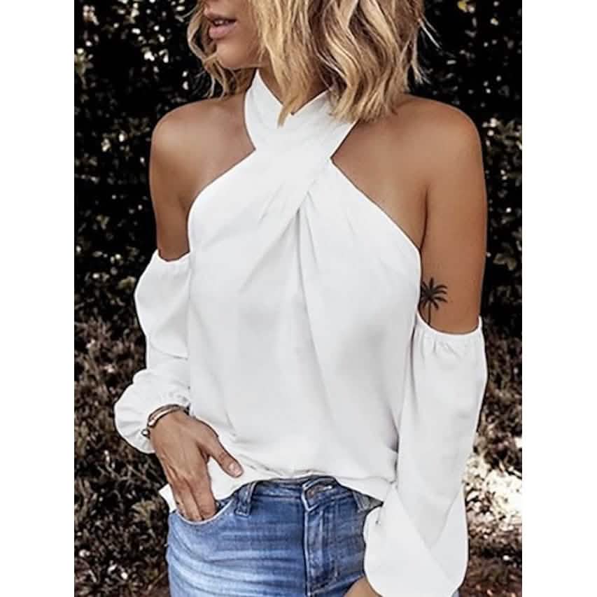 Women's Solid Color Halter Top DailySale