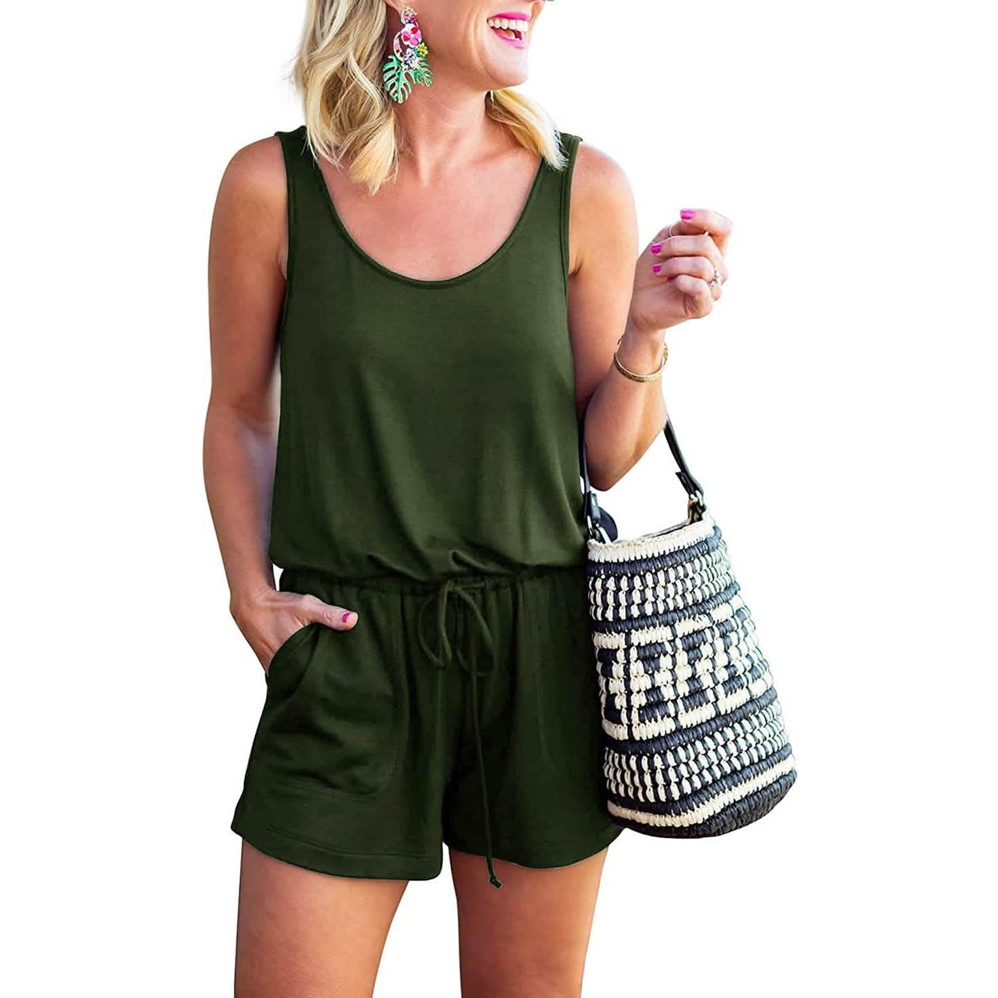 Women's Summer Sleeveless Tank Top Jumpsuit DailySale