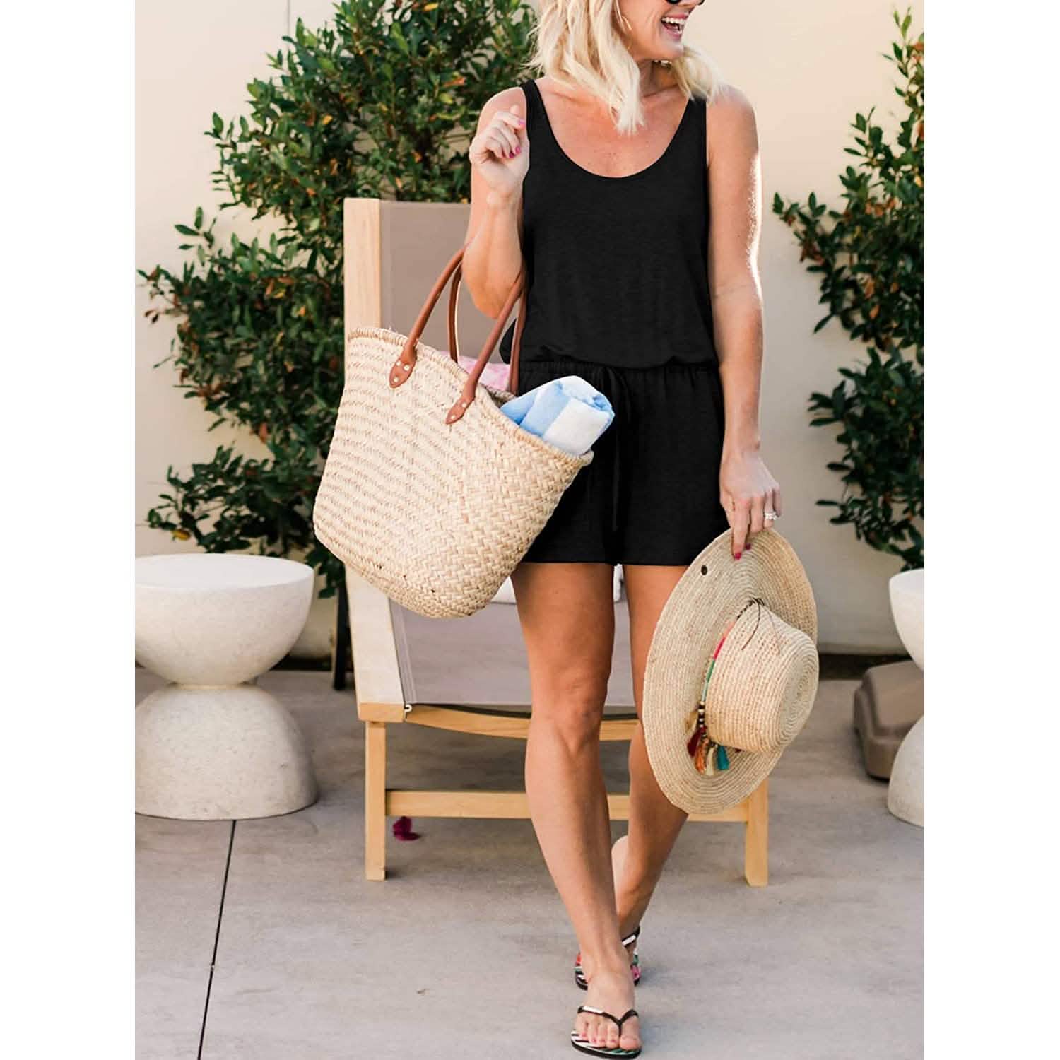 Women's Summer Sleeveless Tank Top Jumpsuit DailySale