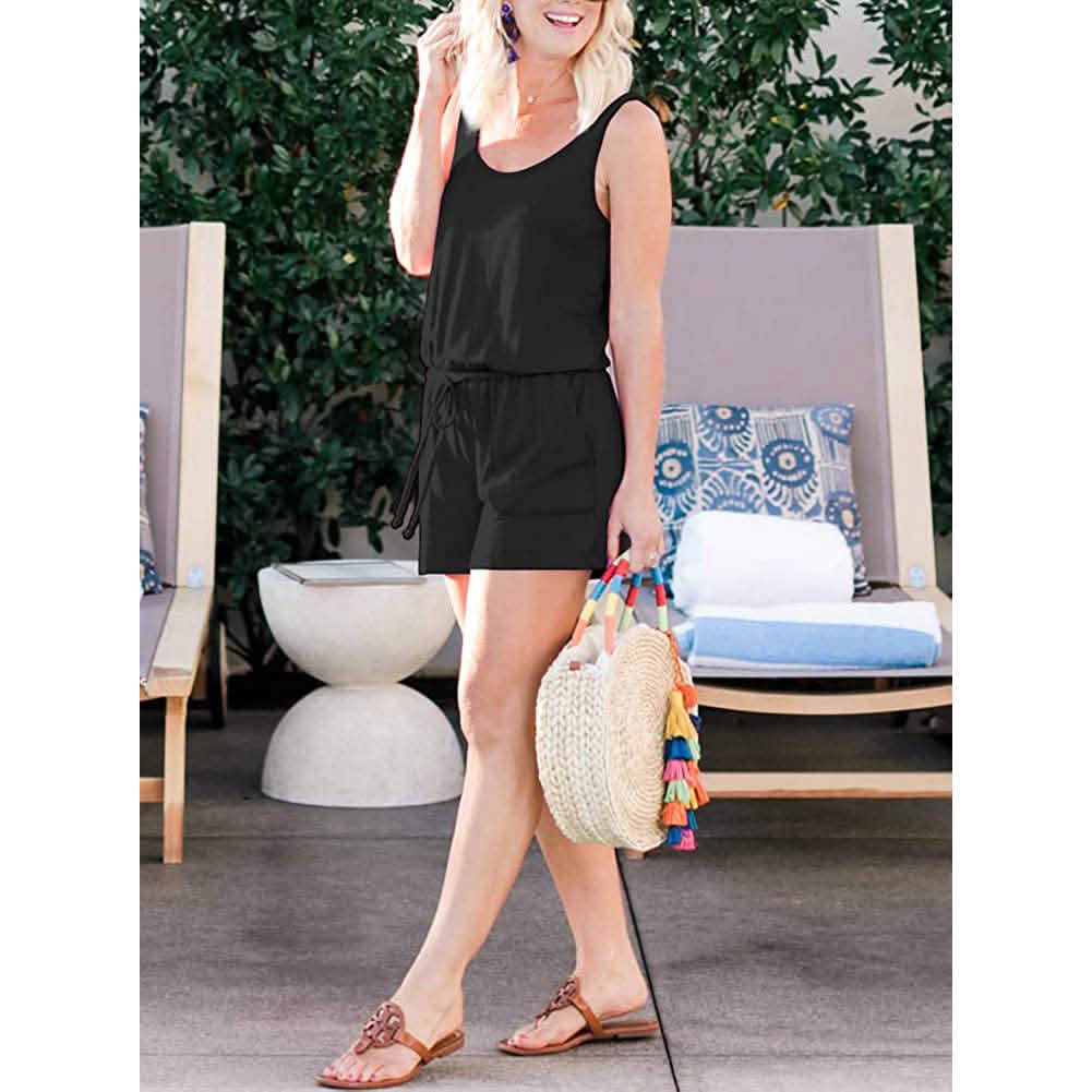 Women's Summer Sleeveless Tank Top Jumpsuit DailySale