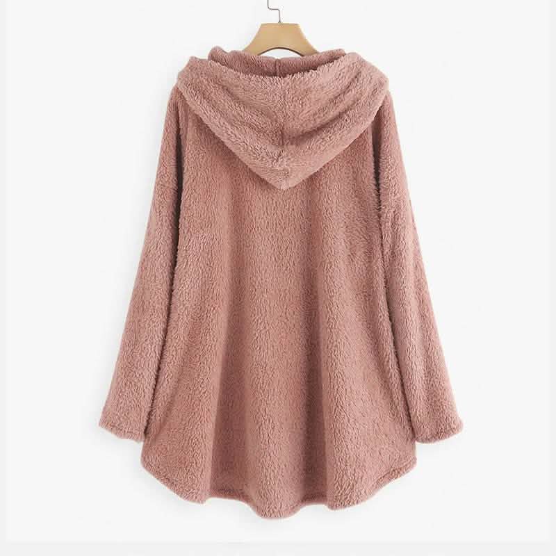 Women's Teddy Coat Cat Animal Front Pocket Hoodies DailySale