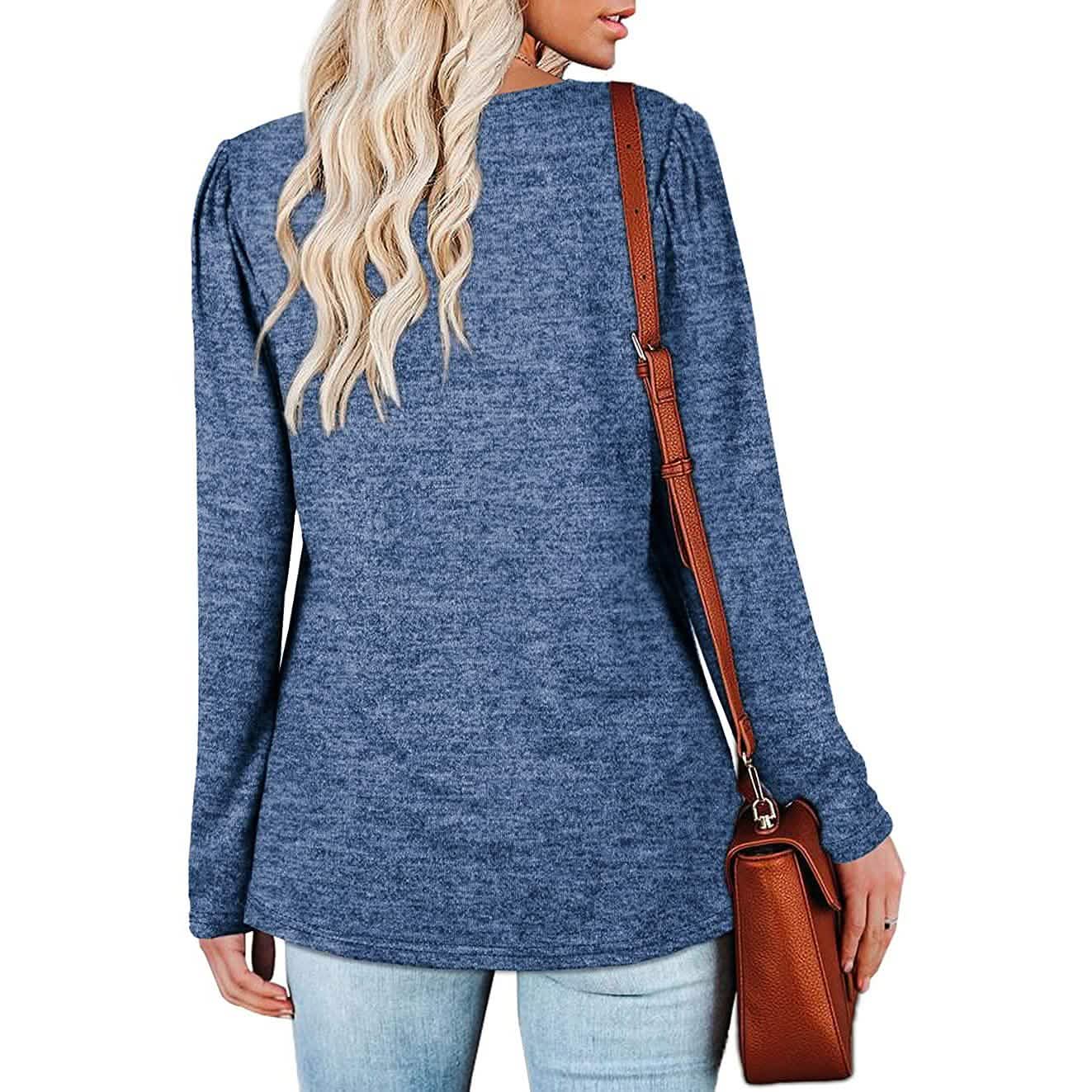 Womens Tops V Neck Summer Petal Sleeve Casual Tshirts DailySale