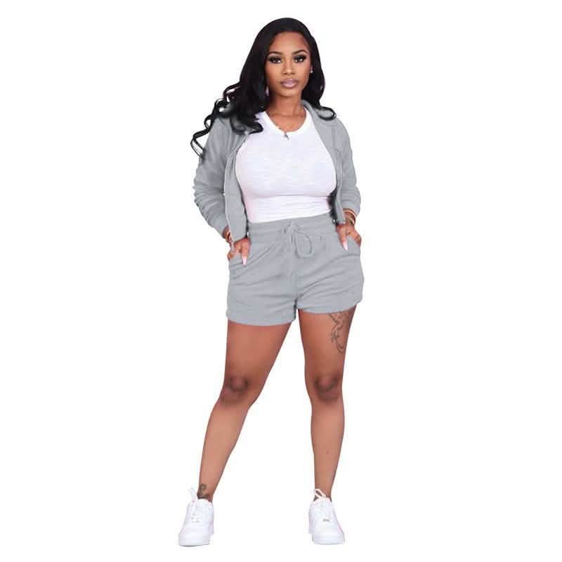 Women's Tracksuits Casual Sportswear Neon Two-Piece Short Sets DailySale