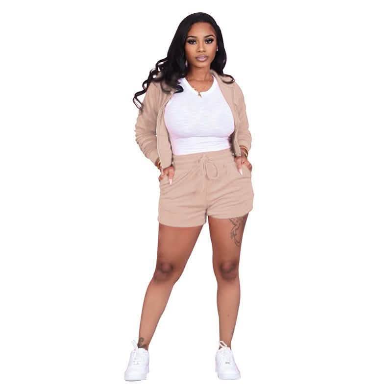 Women's Tracksuits Casual Sportswear Neon Two-Piece Short Sets DailySale