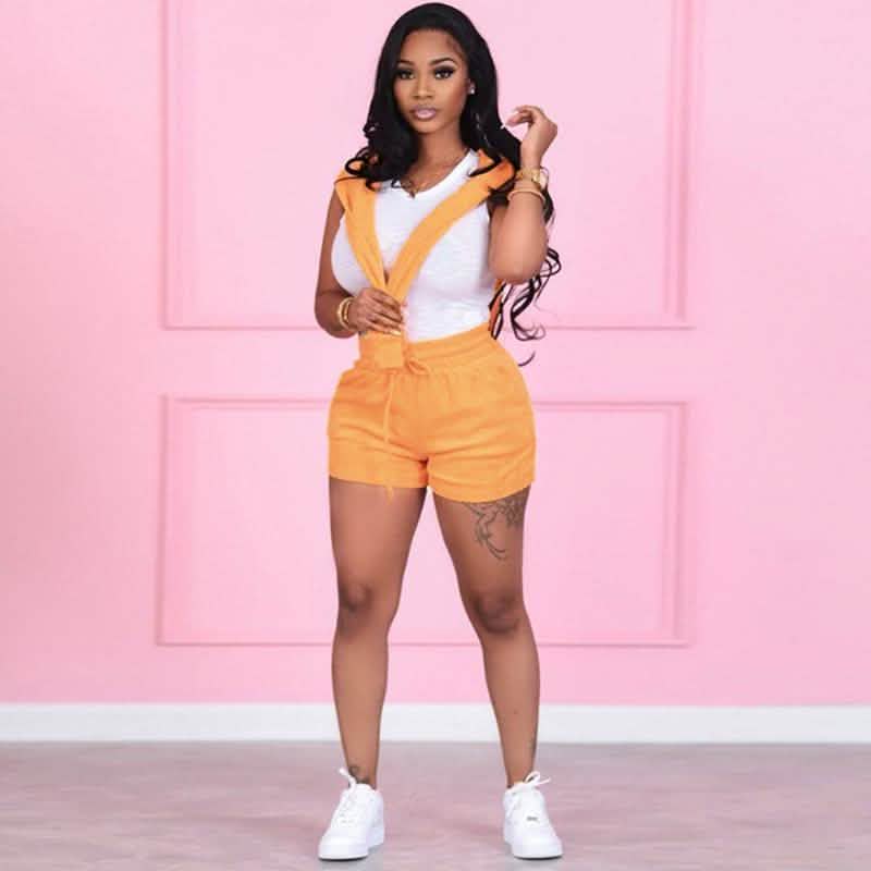 Women's Tracksuits Casual Sportswear Neon Two-Piece Short Sets DailySale