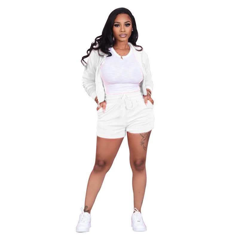 Women's Tracksuits Casual Sportswear Neon Two-Piece Short Sets DailySale