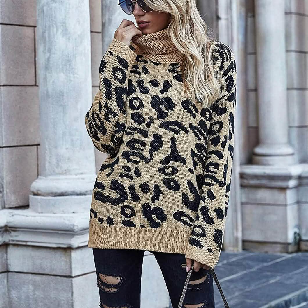 Women's Turtleneck Knitted Sweater Long Sleeves DailySale