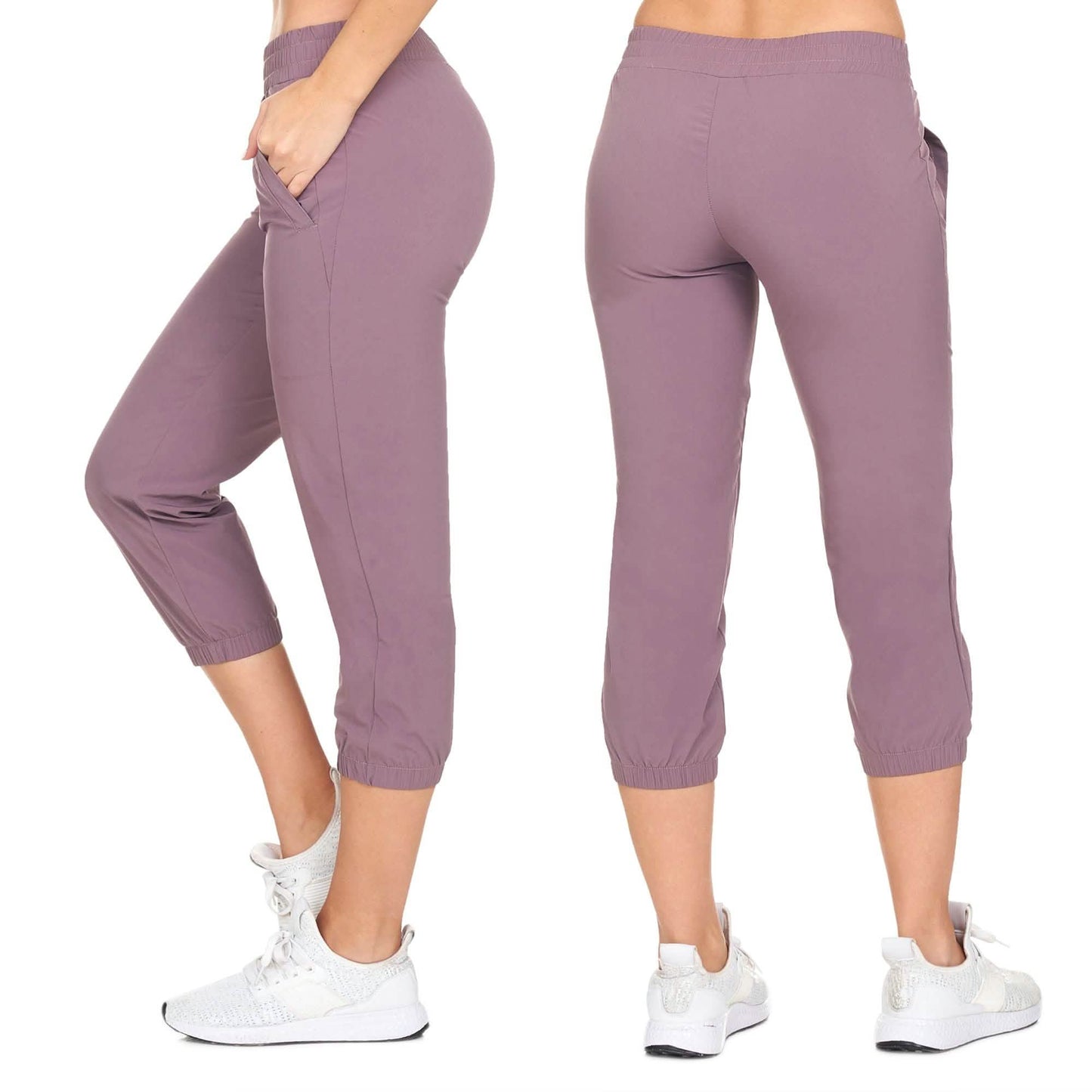 Women's Ultra Soft Woven Jogger Capri Pants With Pockets DailySale