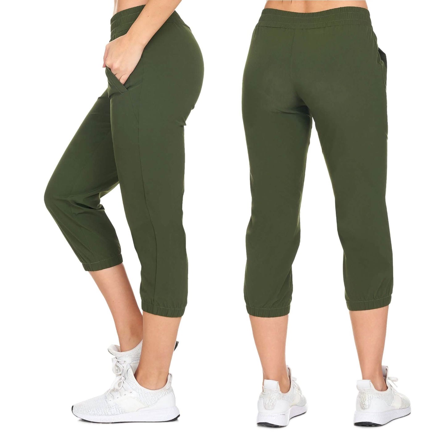 Women's Ultra Soft Woven Jogger Capri Pants With Pockets DailySale