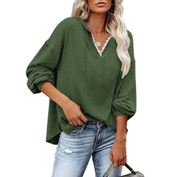 Women's V-neck Pullover Hoodie Sweater DailySale