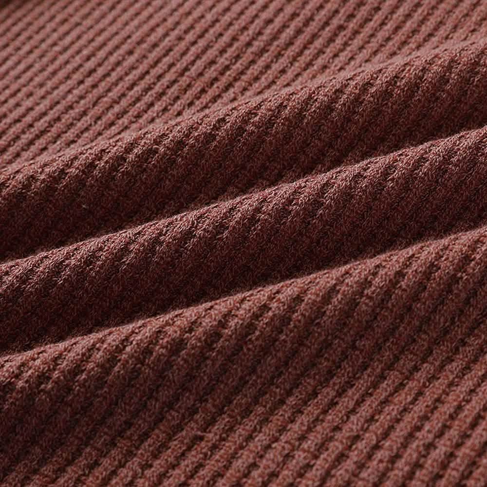 Women's V Neck Waffle Knit Henley Tops DailySale